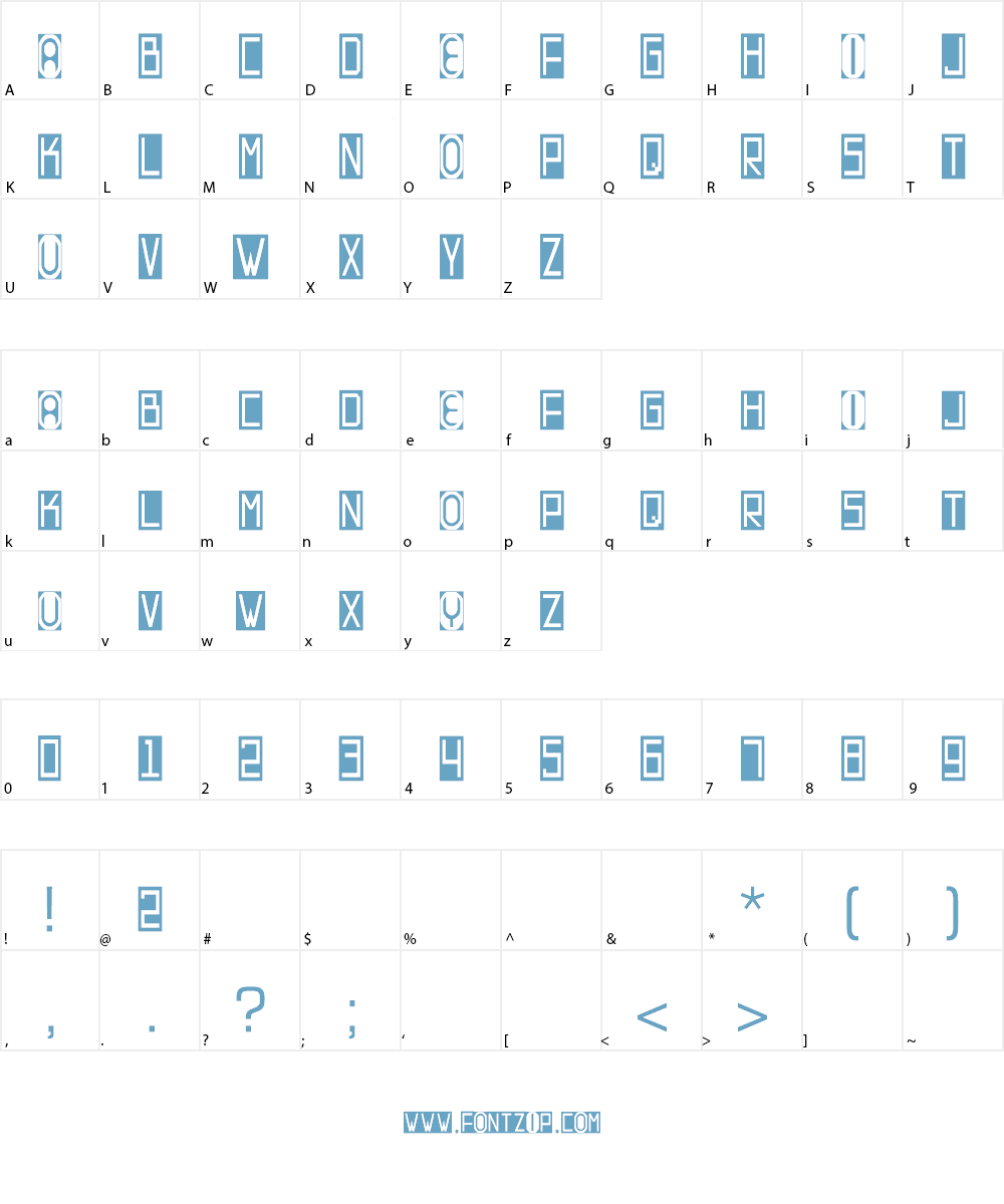 Contrastant zebra Font Character
